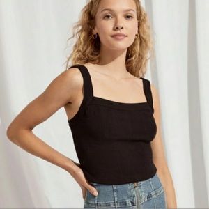 Free people black cropped tank